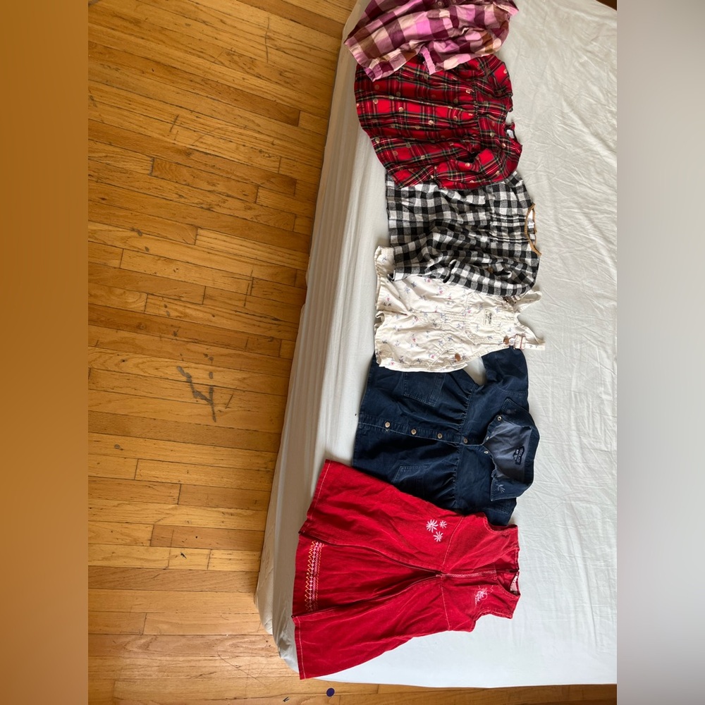 Bundle of 5 Dresses and 1 overall size 18-24 months and  2T